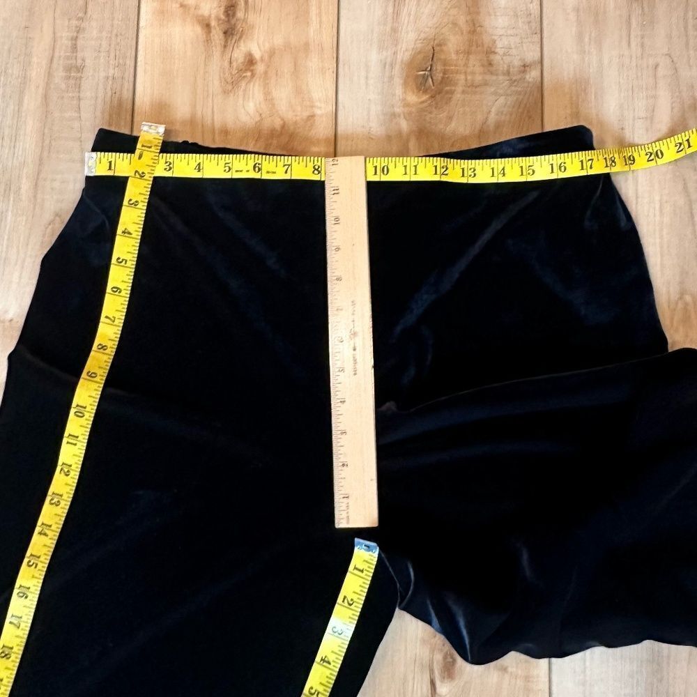 Alex Evenings Women's Black Velvet Flowy Pull On Pants Elastic Waist Size XL - Picture 4 of 12